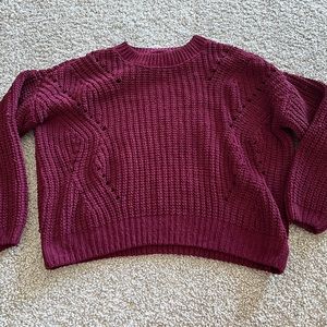 Burgundy cropped sweater